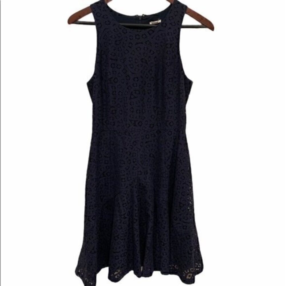 J Crew Navy Blue Lace Dress Size 0